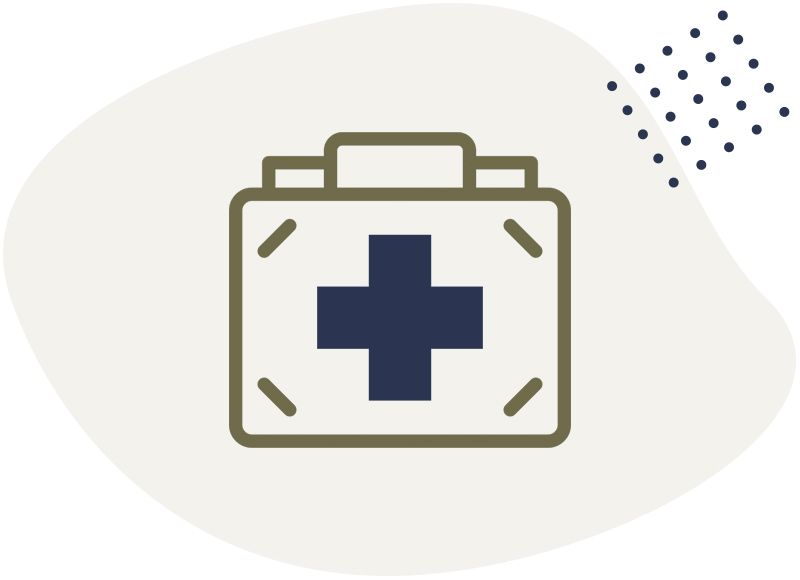 medical kit emergency care icon